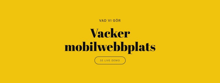 Vacker mobilwebbplats HTML-mall