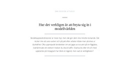 Webbplatsmall För Textbrytande Modelleringsvärld