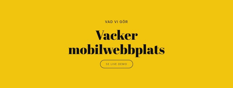 Vacker mobilwebbplats WordPress -tema