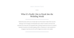 Text Break Modeling World Template