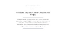 Metin Sonu Modelleme Dünyası Için Site Şablonu