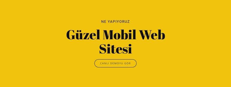 Güzel Mobil Web Sitesi Html Web Sitesi Oluşturucu