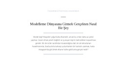 Metin Sonu Modelleme Dünyası - Bir Sayfalık Önyükleme Şablonu