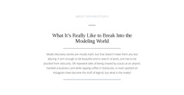 Text Break Modeling World - Easy-To-Use Web Page Design