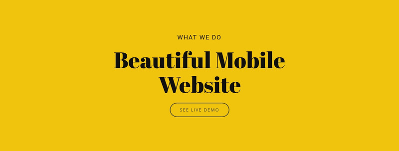 Beautiful Mobile Website Web Page Design