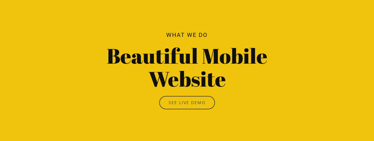 Beautiful Mobile Website WordPress Theme