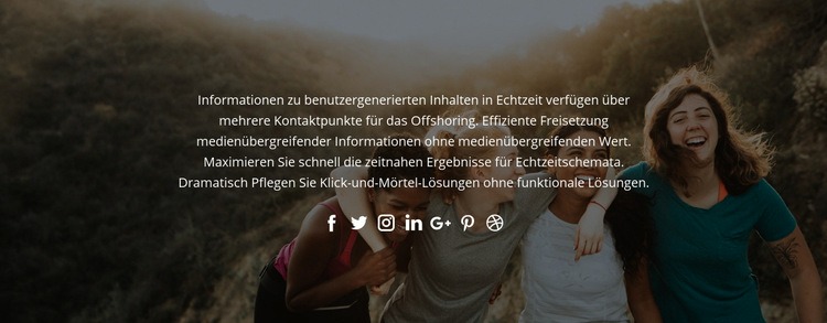 Folgen Sie uns in sozialen HTML Website Builder