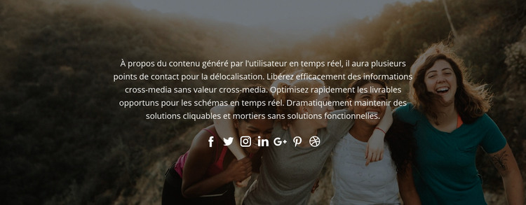 Suivez-nous sur les réseaux sociaux Modèle HTML