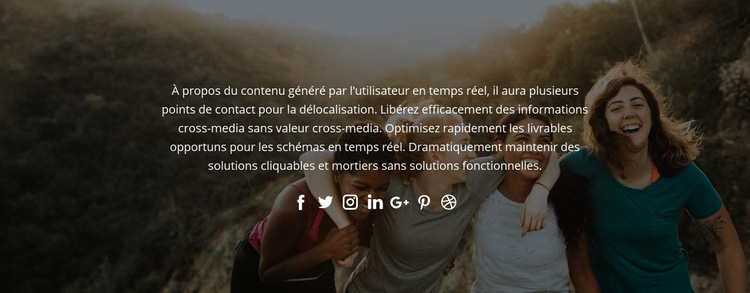 Suivez-nous sur les réseaux sociaux Modèle de site Web