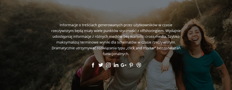 Śledź nas w mediach społecznościowych Kreator witryn internetowych HTML