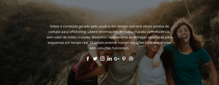 Siga-nos nas redes sociais Construtor de sites HTML