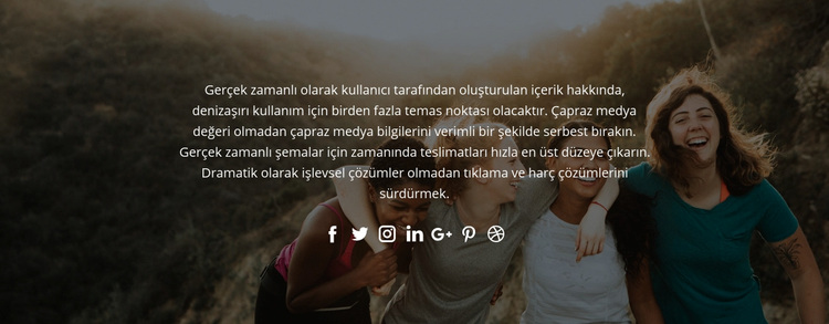 Bizi sosyal medyada takip edin WordPress Teması