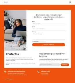 Página De Contacto Del Estudio De Interiores