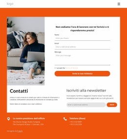 Creatore Di Siti Web Per Pagina Di Contatto Dello Studio Di Interni