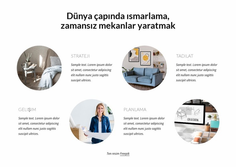 Zamansız mekanlar yaratmak Html Web Sitesi Oluşturucu