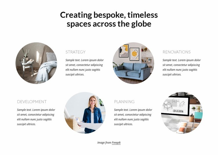 Creating timeless spaces Webflow Template Alternative