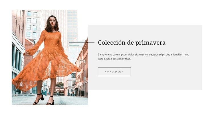 Colección de moda de primavera Maqueta de sitio web