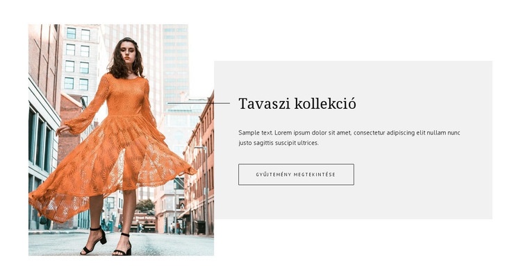 Tavaszi divat kollekció WordPress Téma