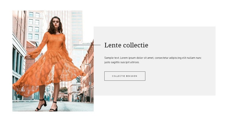 Lente mode-collectie Website ontwerp