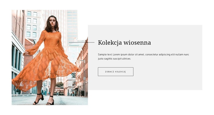 Wiosenna kolekcja mody Projekt strony internetowej