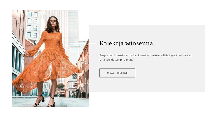 Wiosenna kolekcja mody Szablon witryny sieci Web