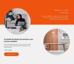 O Estúdio Interior De Serviço Completo - Página De Destino HTML5