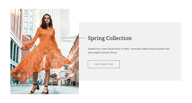 Spring fashion collection Wix Template Alternative