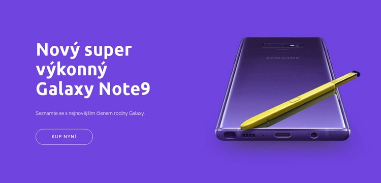 Galaxy Note9 Šablona webové stránky