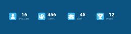 Counters With Icons Clean And Minimal Template