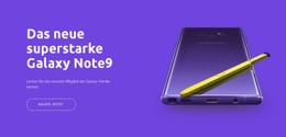 Galaxy Note9 – Benutzerfreundliche Einseitenvorlage