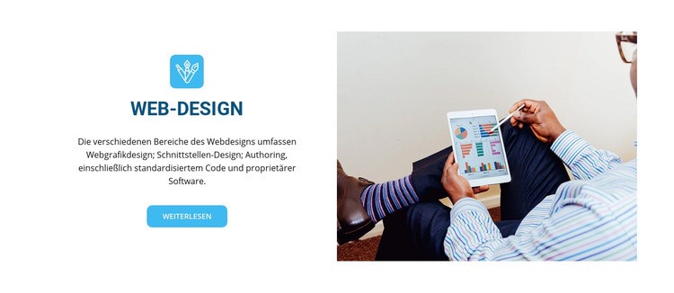Web-Design Eine Seitenvorlage