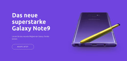 HTML-Landingpage Für Galaxy Note9