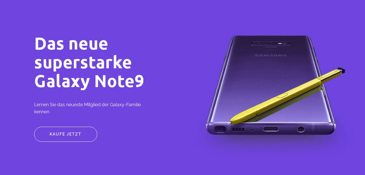 Galaxy Note9 HTML-Vorlage