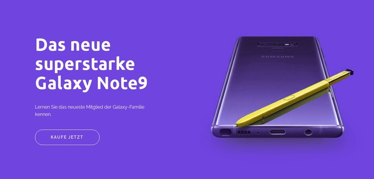 Galaxy Note9 Website Builder-Vorlagen