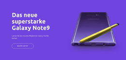 Galaxy Note9 - Zielseitenvorlage