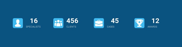 Counters with icons Elementor Template Alternative