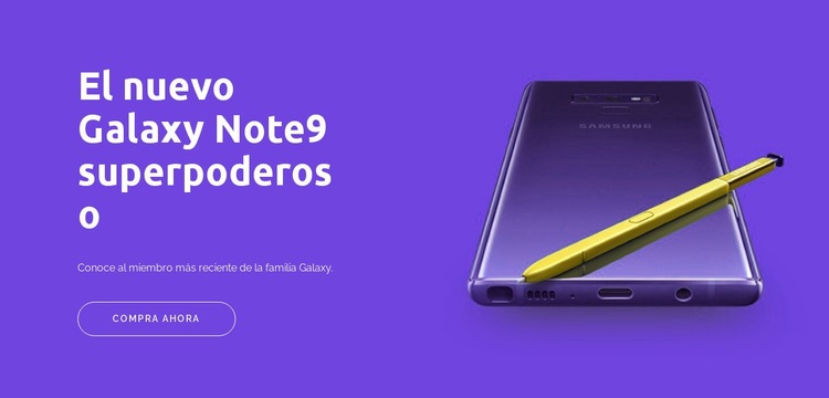 Galaxy note9 Diseño de páginas web