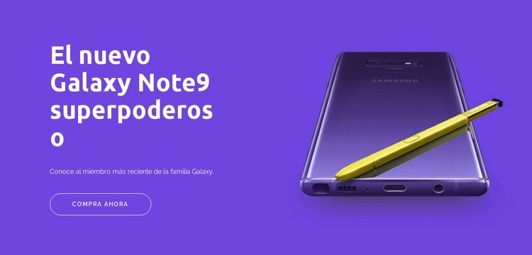 Galaxy note9 Página de destino