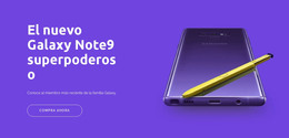 Aterrizaje HTML Para Galaxy Note9