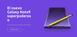 Galaxy Note9 - Plantilla De Página De Destino