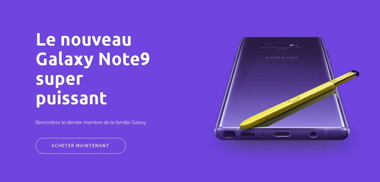 Galaxy note9 Modèle HTML5