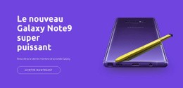 Galaxy Note9 : Modèle D'Une Page Facile À Utiliser