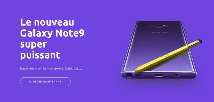 Galaxy note9 Thème WordPress