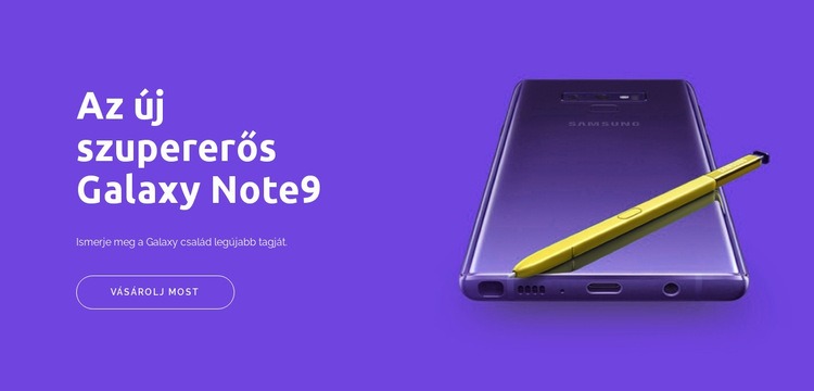 Galaxy Note9 Weboldal sablon