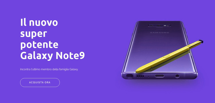 Galaxy note9 Modello HTML
