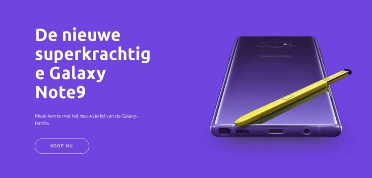 Galaxy Note9 Website mockup