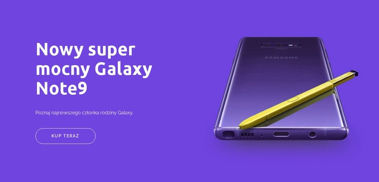 Galaxy Note9 Kreator witryn internetowych HTML