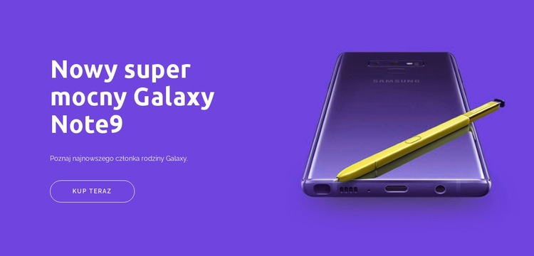 Galaxy Note9 Szablon witryny sieci Web