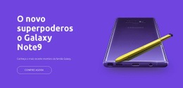 Galaxy Note9 - Modelo De Uma Página Fácil De Usar