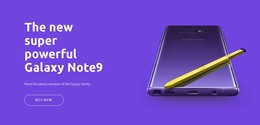 Galaxy Note9 - Website Templates